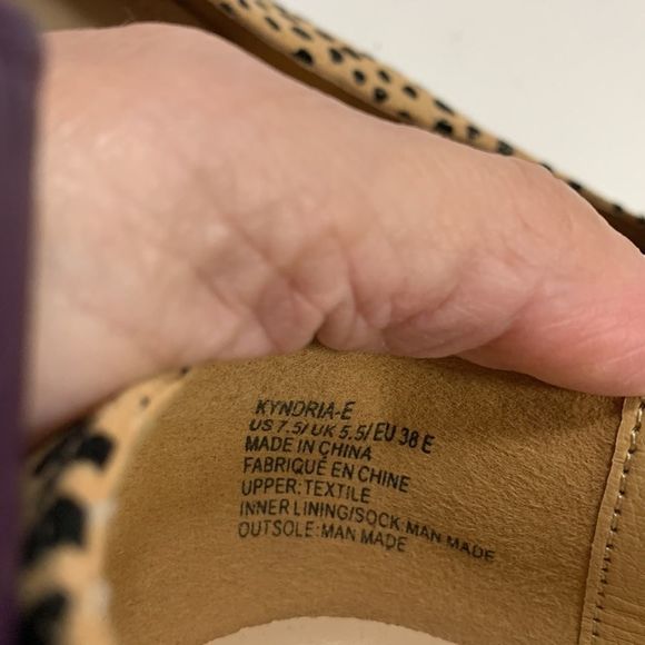 Just fab Size 7.5 animal print faux suede shoes.  New with tags - Picture 6 of 7